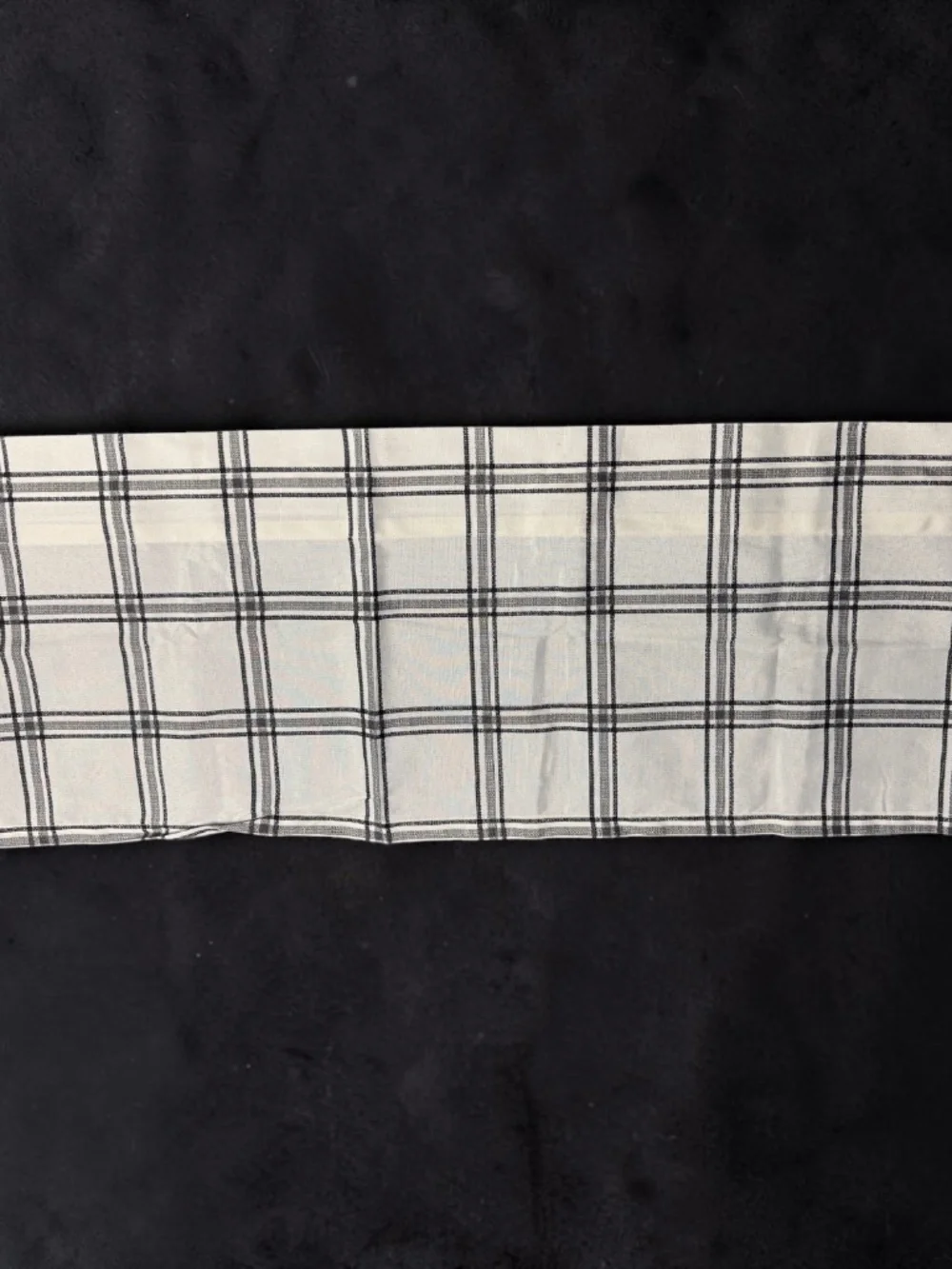 Mainstays Black Plaid Farmhouse Window Valance 56x14 NWOT